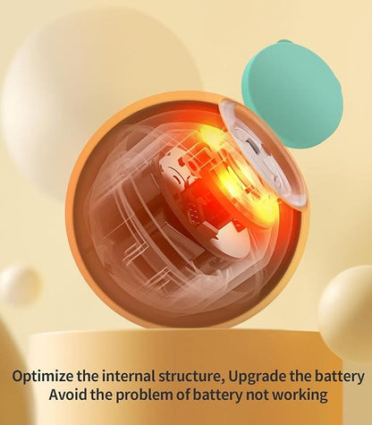 ROTATING CAT TOY BALL - INTERACTIVE RECHARGEABLE LED BALL FOR CATS