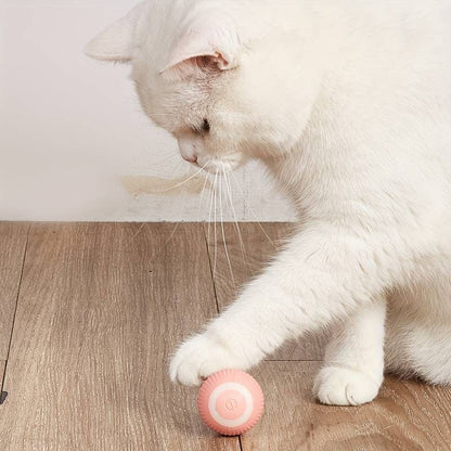 ROTATING CAT TOY BALL - INTERACTIVE RECHARGEABLE LED BALL FOR CATS