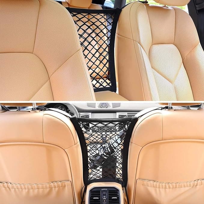 AUTOMAZE 3-layer car mesh organizer for backseat storage