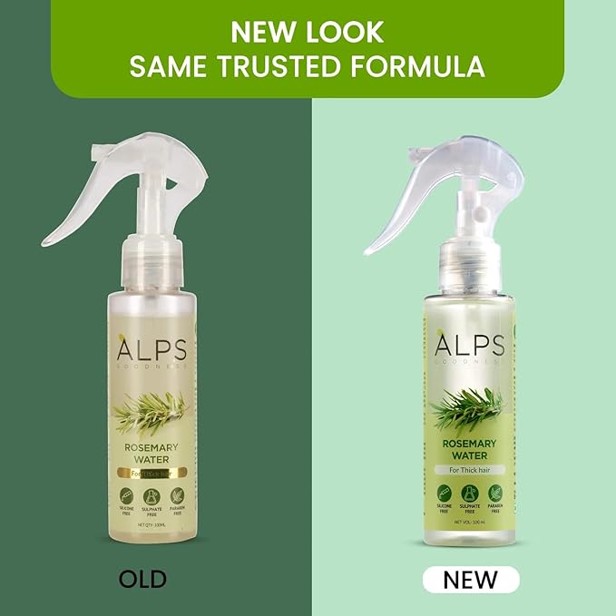Alps Rosemary Water Hair Growth Spray | Clinically tested | 100% Safe and Tested | New Packaging | Easy to Use- Lock/Unlock Spray Bottle