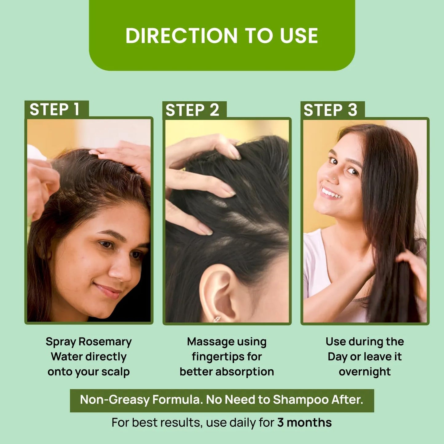 Alps Rosemary Water Spray for Hair Growth | Easy to Use Spray Bottle with Lock/ Unlock Button | Spray, Massage and Leave-in | Non-Greasy Formula and Needs NO Shampoo after Usage | Urbanestore