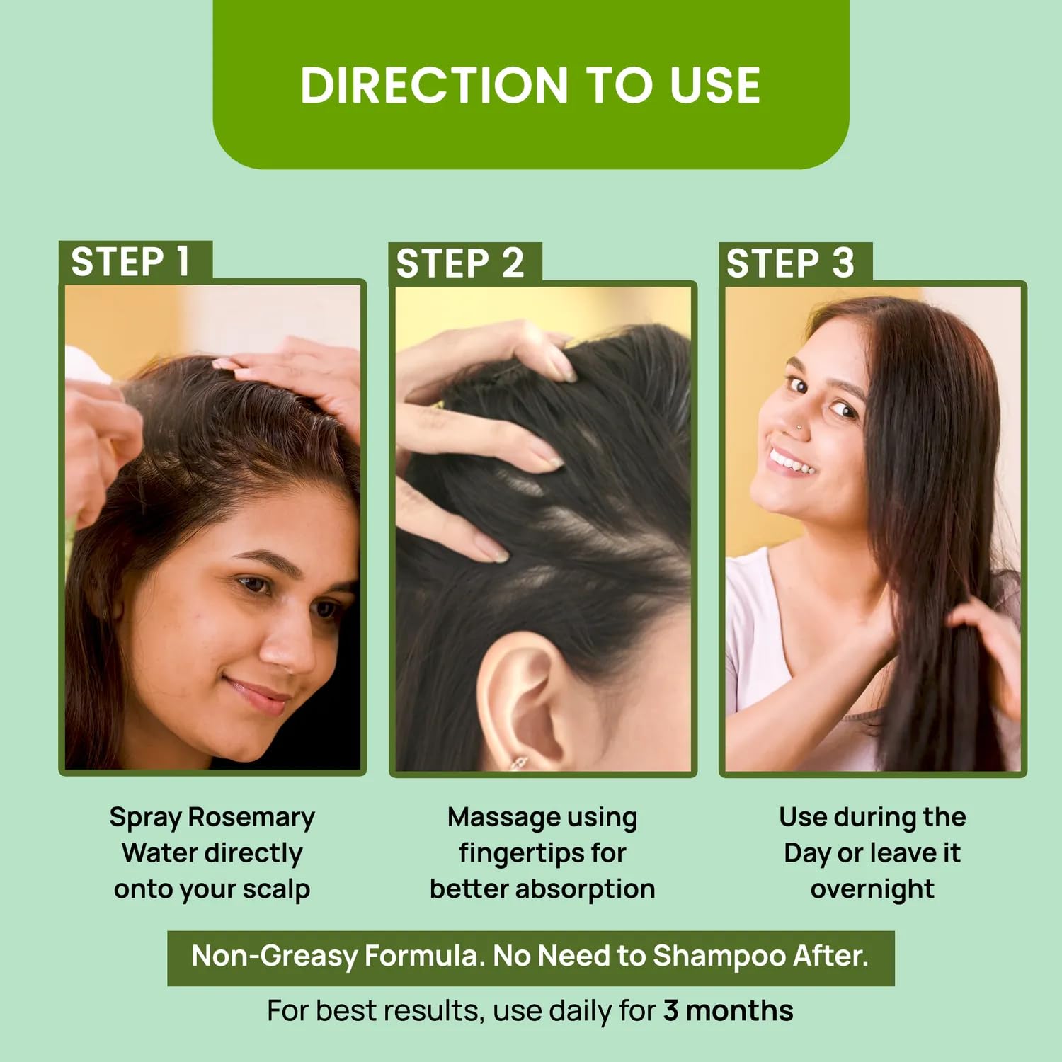 Alps Rosemary Water Spray for Hair Growth | Easy to Use Spray Bottle with Lock/ Unlock Button | Spray, Massage and Leave-in | Non-Greasy Formula and Needs NO Shampoo after Usage | Urbanestore