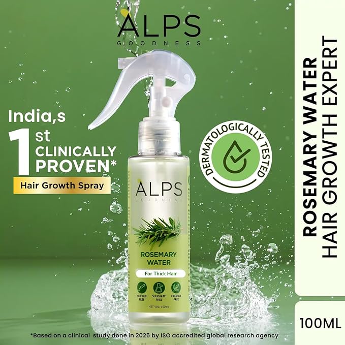 Alps Rosemary Water Hair Growth Spray | Dermatologically Tested | Clinically Approved Formula | 100% Safe and Effective | Urbanestore