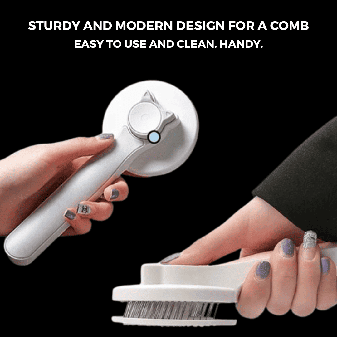 SELF-CLEANING HAIR BRUSH FOR PETS | BEST GROOMING COMB FOR DOGS, CATS