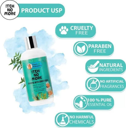 Safe, gentle, and effective flea and tick shampoo with conditioner – enriched with natural extracts for dogs.