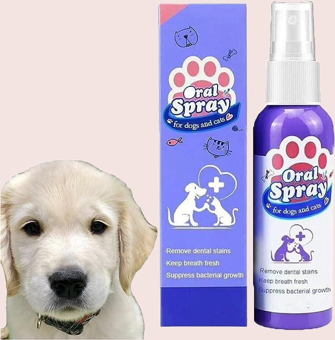 Easy-to-use oral spray for pets, keeping dog and cat mouths clean, fresh, and healthy.