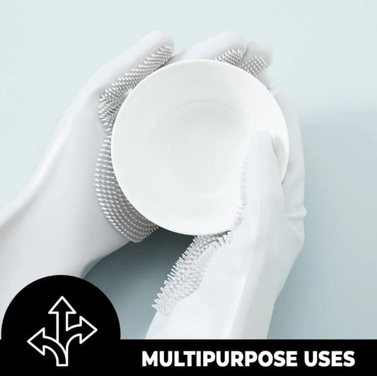 White cleaning brush with bristles on a light gray background, labeled 'Multipurpose Uses'.