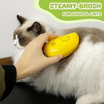 STEAMY Pets’ hair brush for wet and dry use on dogs and cats.
