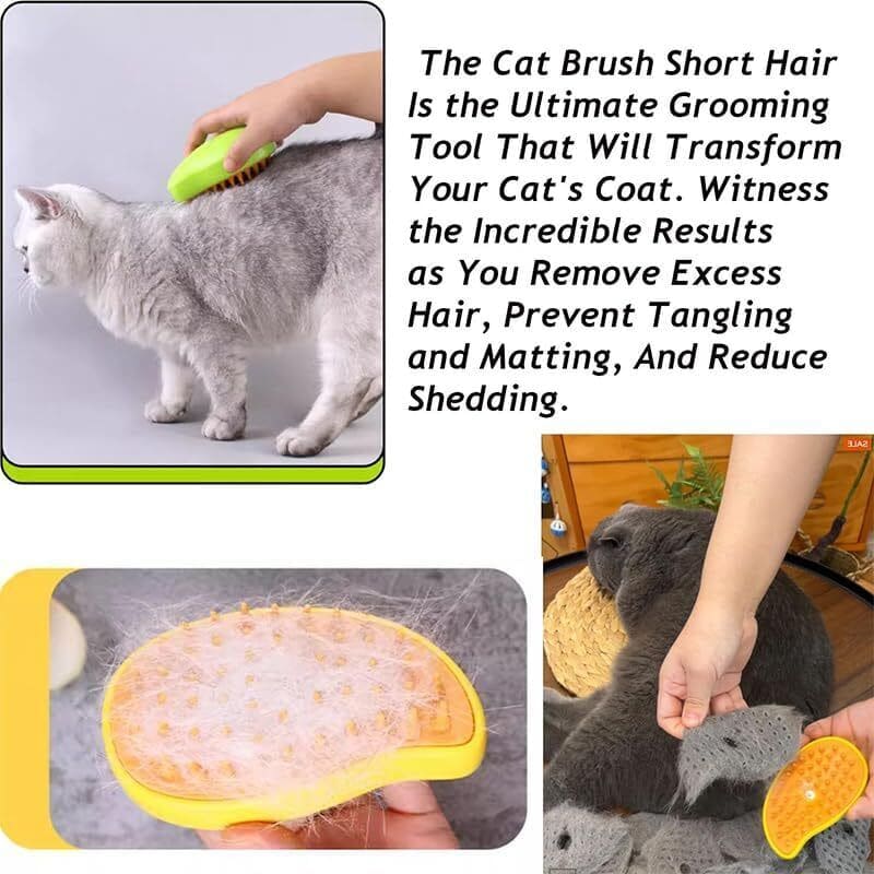 STEAMY Pets’ hair brush for easy hair removal.