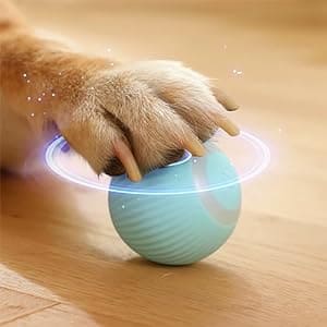 ROTATING CAT TOY BALL - INTERACTIVE RECHARGEABLE LED BALL FOR CATS