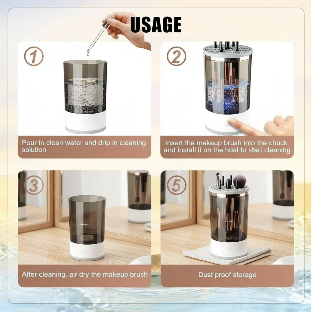ELECTRIC MAKEUP BRUSH CLEANER